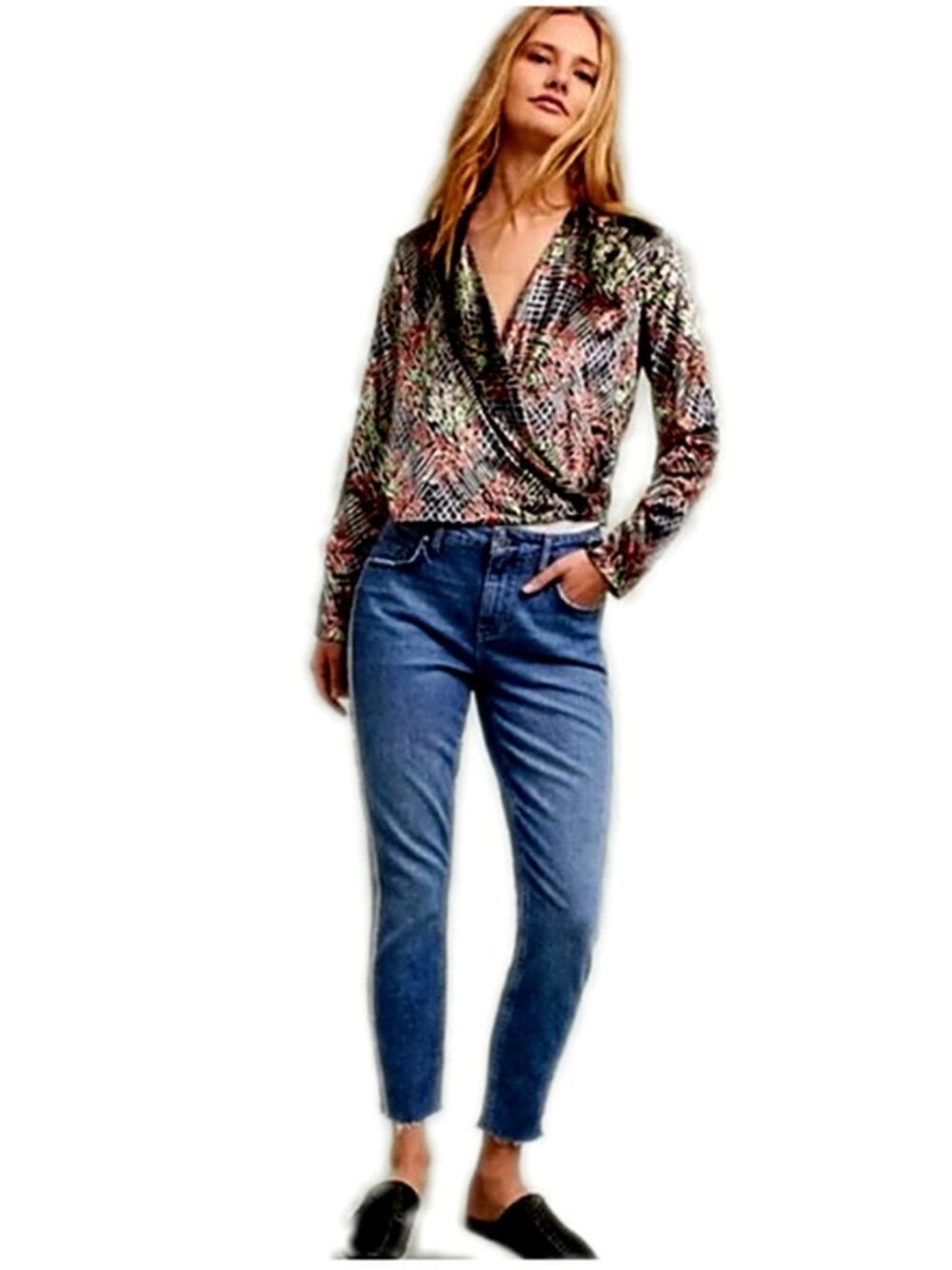 Pilcro and the Letterpress Jeans High Rise Jeans with Silver Side Stripe size 28